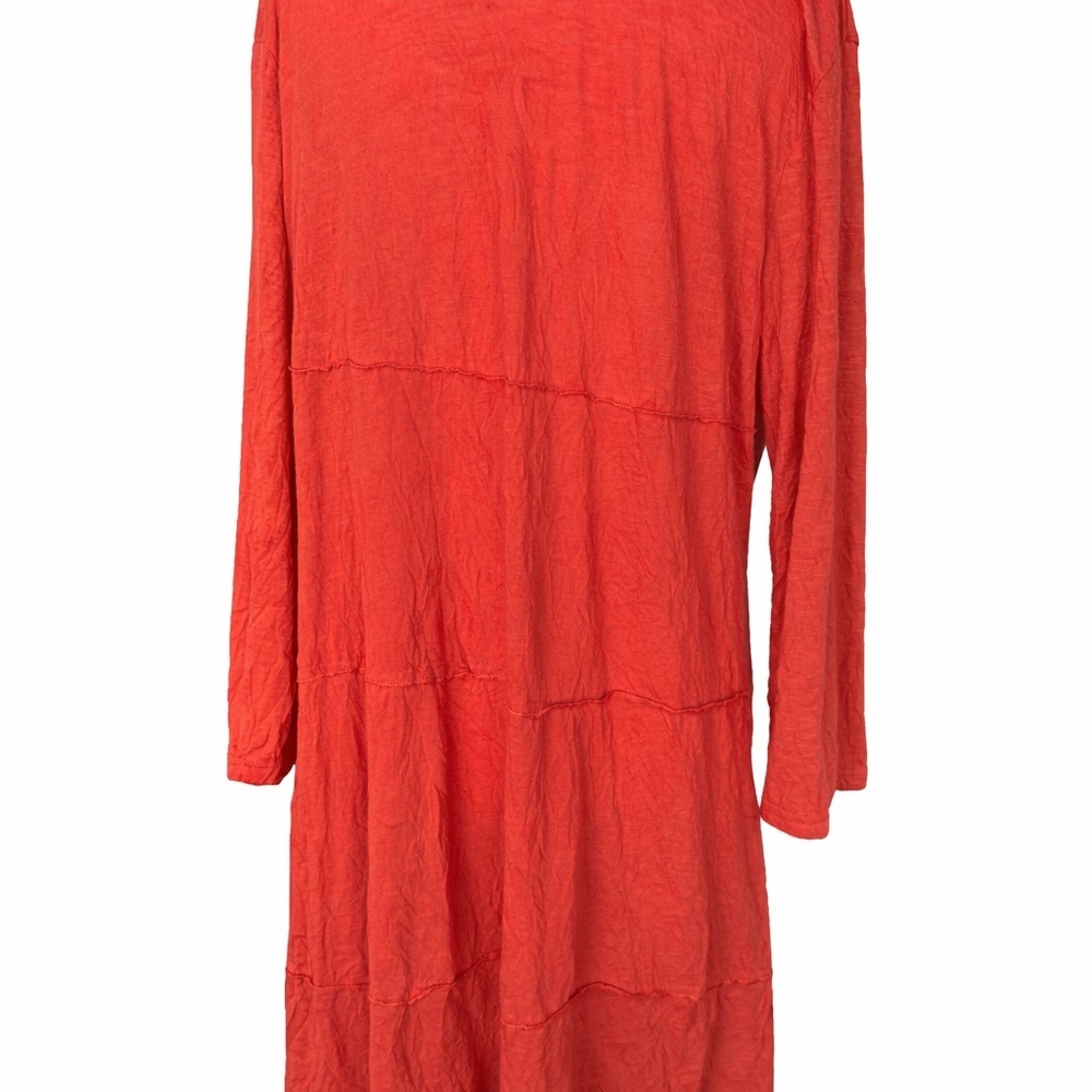 Papa Vancouver Sierra Orange Crinkle Tiered Tunic | Large - Picture 3 of 4
